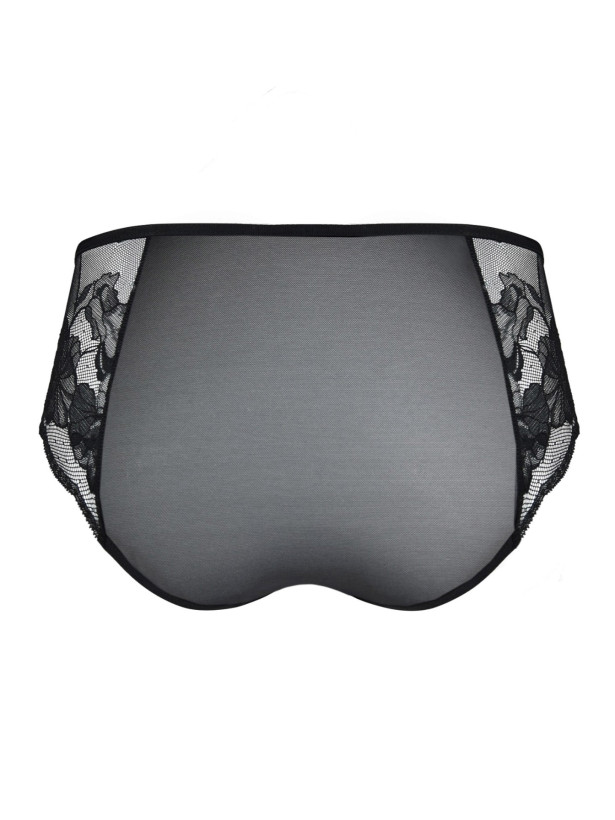 Brief Panties Floral Lace Mediolano Amelia 19201 – Jet Black