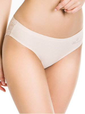 Slip aus perforiertem Stoff mit Spitzenbesatz Mediolano Beta 05003