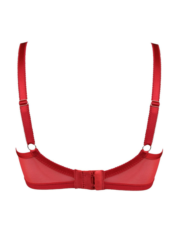 Push-Up Bra Low Center Bridge Mediolano Amelia 19202– Ruby Red