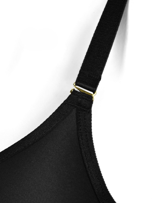 Push-Up Bra Removable Straps Mediolano Queen 19061 – Jet Black