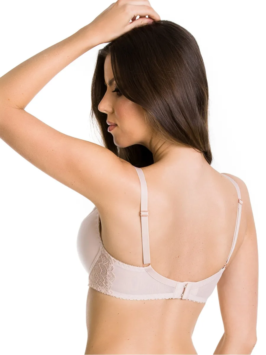 Semi-Soft-BH in Beige mit T-Naht-Halt Mediolano Ciao 01105 – Warmes Ivory