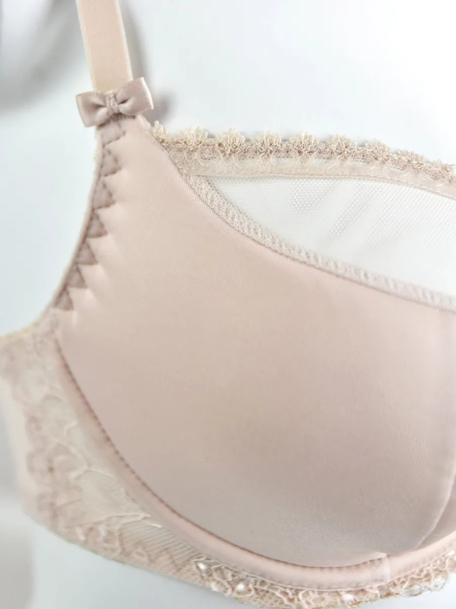 Semi-Soft-BH in Beige mit T-Naht-Halt Mediolano Ciao 01105 – Warmes Ivory