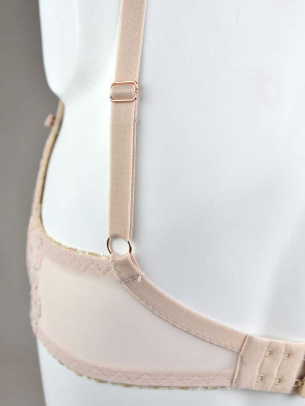 Semi-Soft Beige Bra T-Seam Support Mediolano Ciao 01105 – Warm Ivory