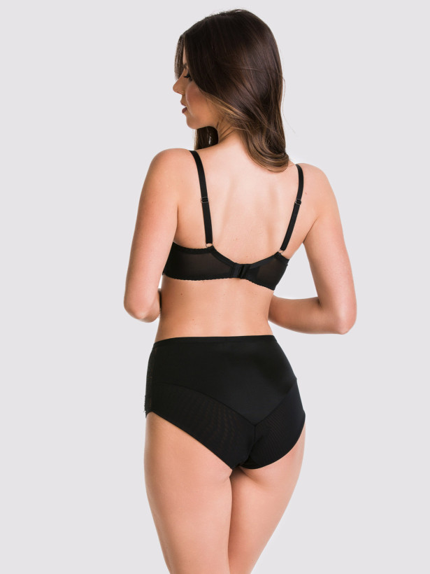 Semi-Soft Underwire Black Bra Mediolano Gypsy 01103