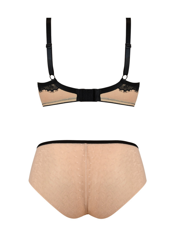 Sheer Beige Polka Dot Lace Panties Mediolano Dolce 19080