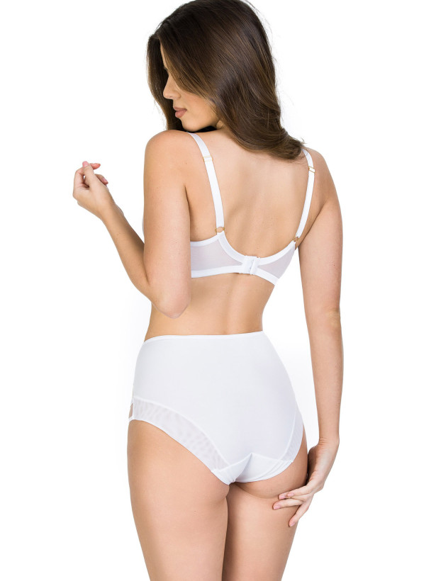 Sheer Soft Bra with Décolleté Straps Mediolano 19064 White