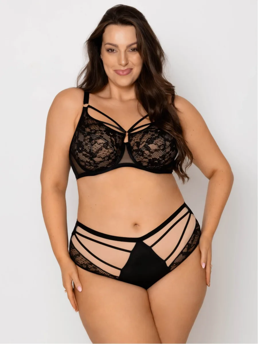 Soft Cup Decorative Straps Mediolano 19252 Spider – Jet Black