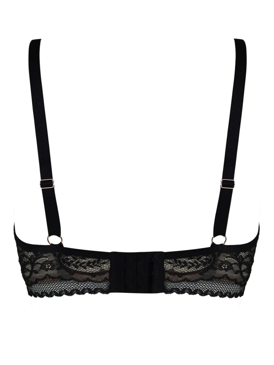 Soft-Cup-Bügel-Bralette Longline Mediolano Feel – Tiefschwarz mit Halt