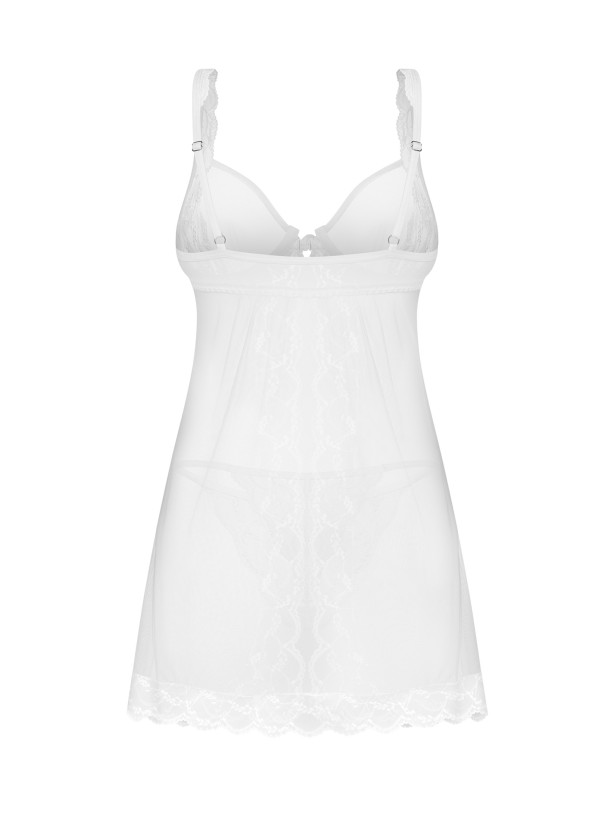 Naughty Bride is embroidered in red across the front of the Obsessive Weddya