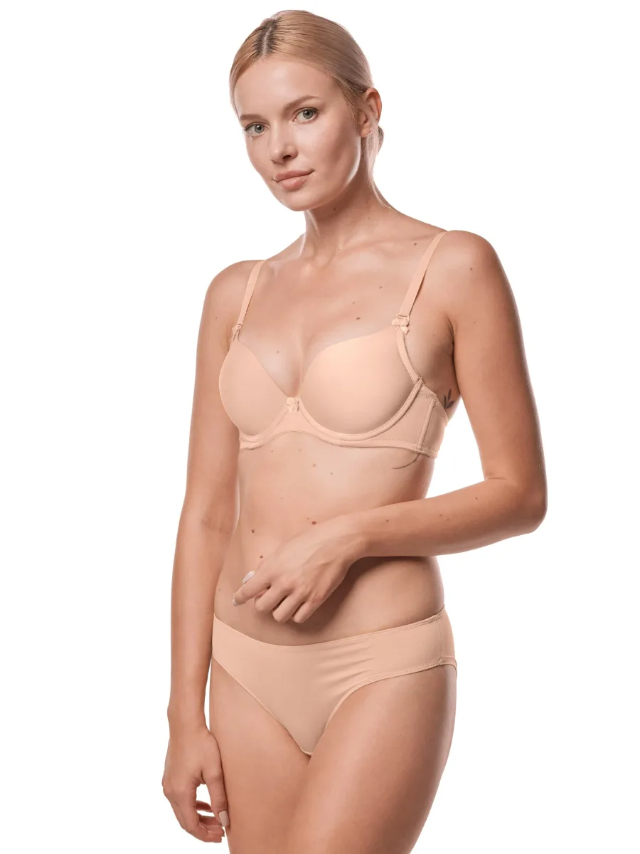 Beigefarbener Push-up-BH Mefemi Ida – Unsichtbar unter der Kleidung