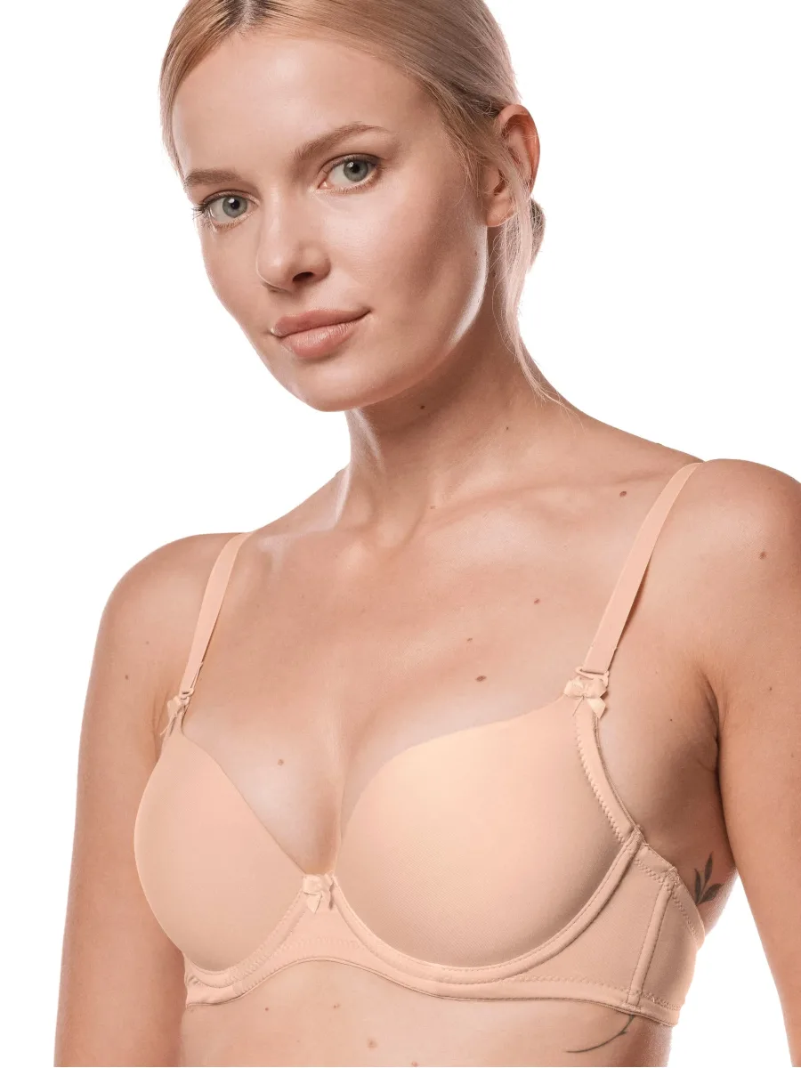 Beigefarbener Push-up-BH Mefemi Ida – Unsichtbar unter der Kleidung