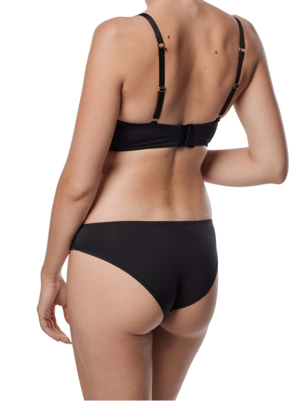 Seamless Push-Up Bra Mefemi Amelia Black – Wireless Plunge Support