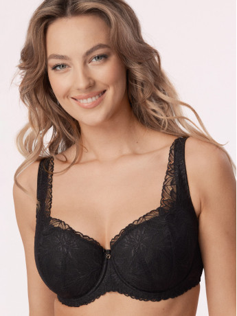 Black Lace Balconette Mefemi Laura – Padded Cotton-Lined Fit