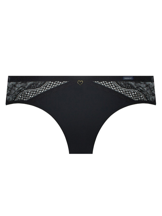 Black Lace Brazilian Panties Mefemi Clarisa – Seductive Sheer Back