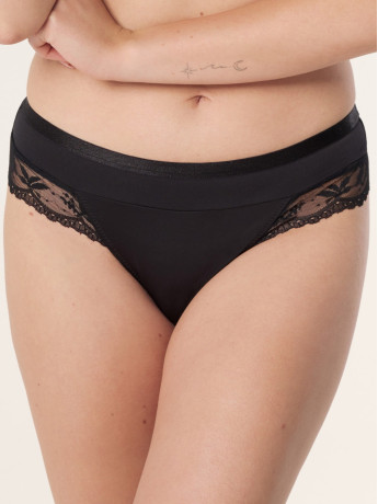 Black Lace Brazilian Panties Mefemi Petra – Sheer Back Elegance