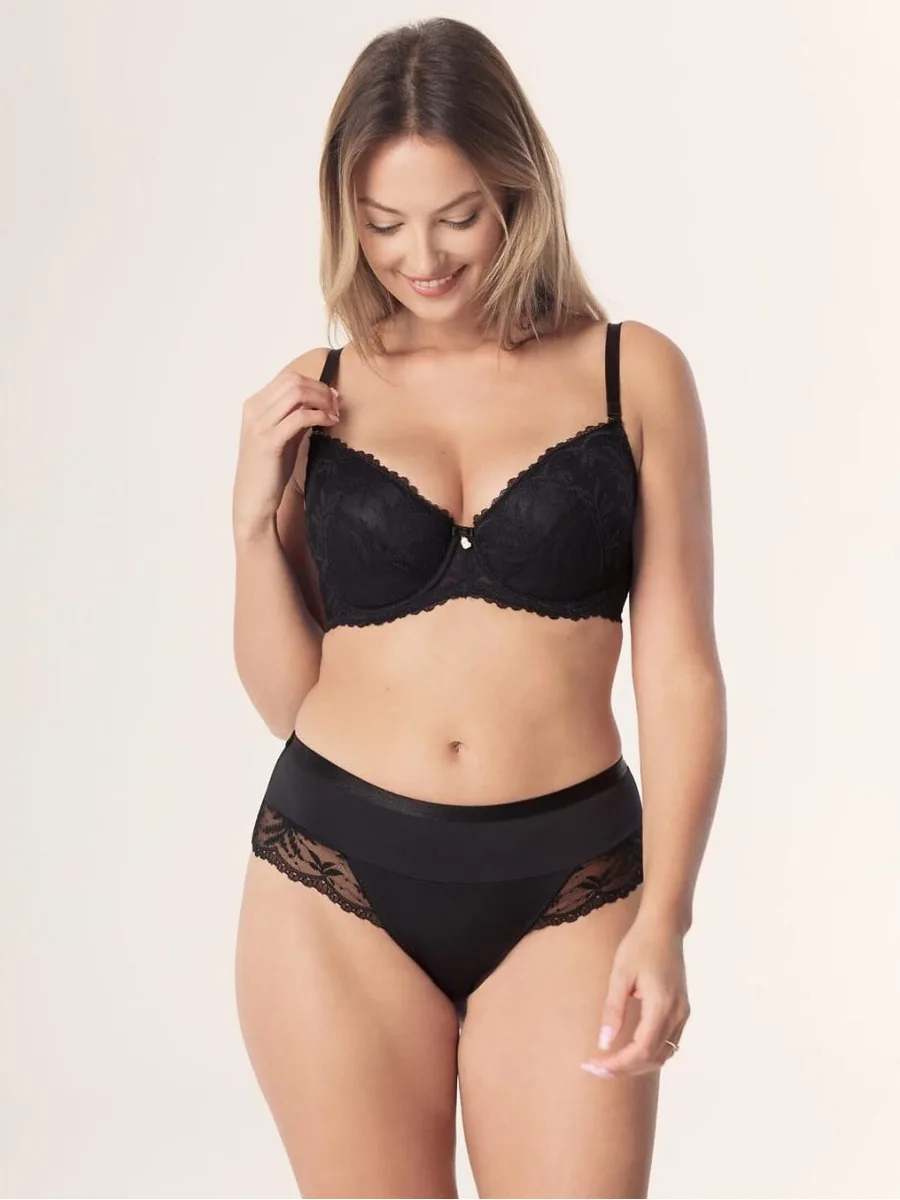Black Lace Padded Bra Mefemi Petra – Natural Lift & Shape