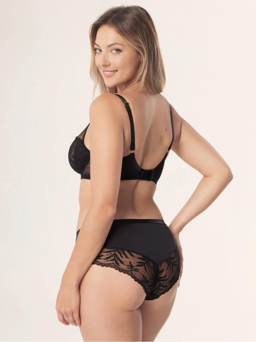 Schwarze Spitzen-Panty Mefemi Petra – Glatter Komfort & Passform