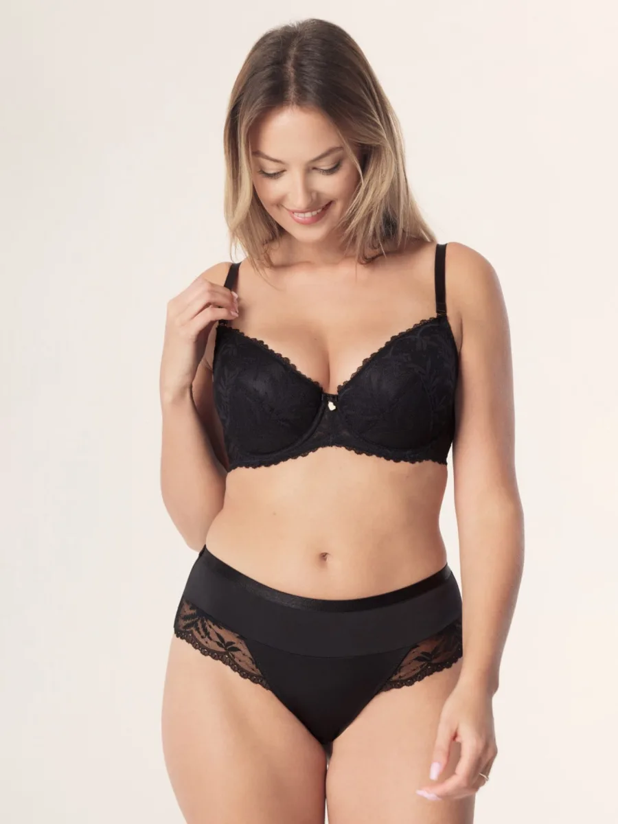Schwarze Spitzen-Panty Mefemi Petra – Glatter Komfort & Passform