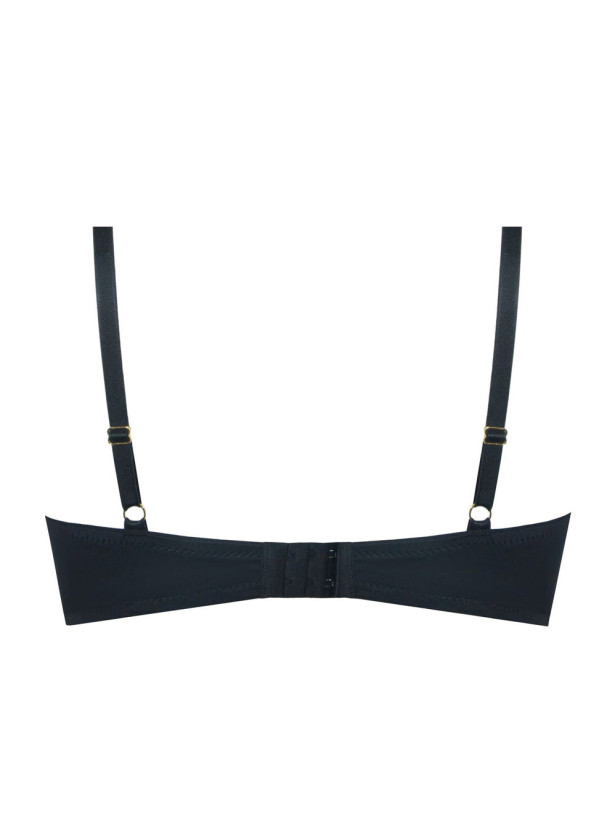 Black Lace Wireless Push-Up Bra Mefemi Clarisa – Deep Plunge Lift