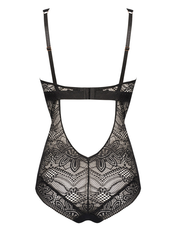 Floral Lace Bodysuit Mefemi Desire – Tattoo-Effect Sheer Lingerie