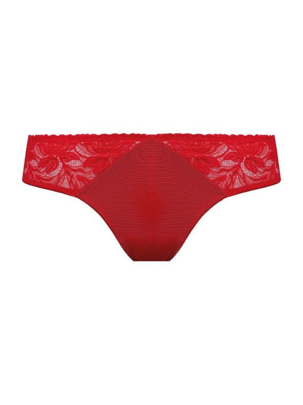 Floral Lace Brazilian Panties Mefemi Laura Red – Bold Romantic Style