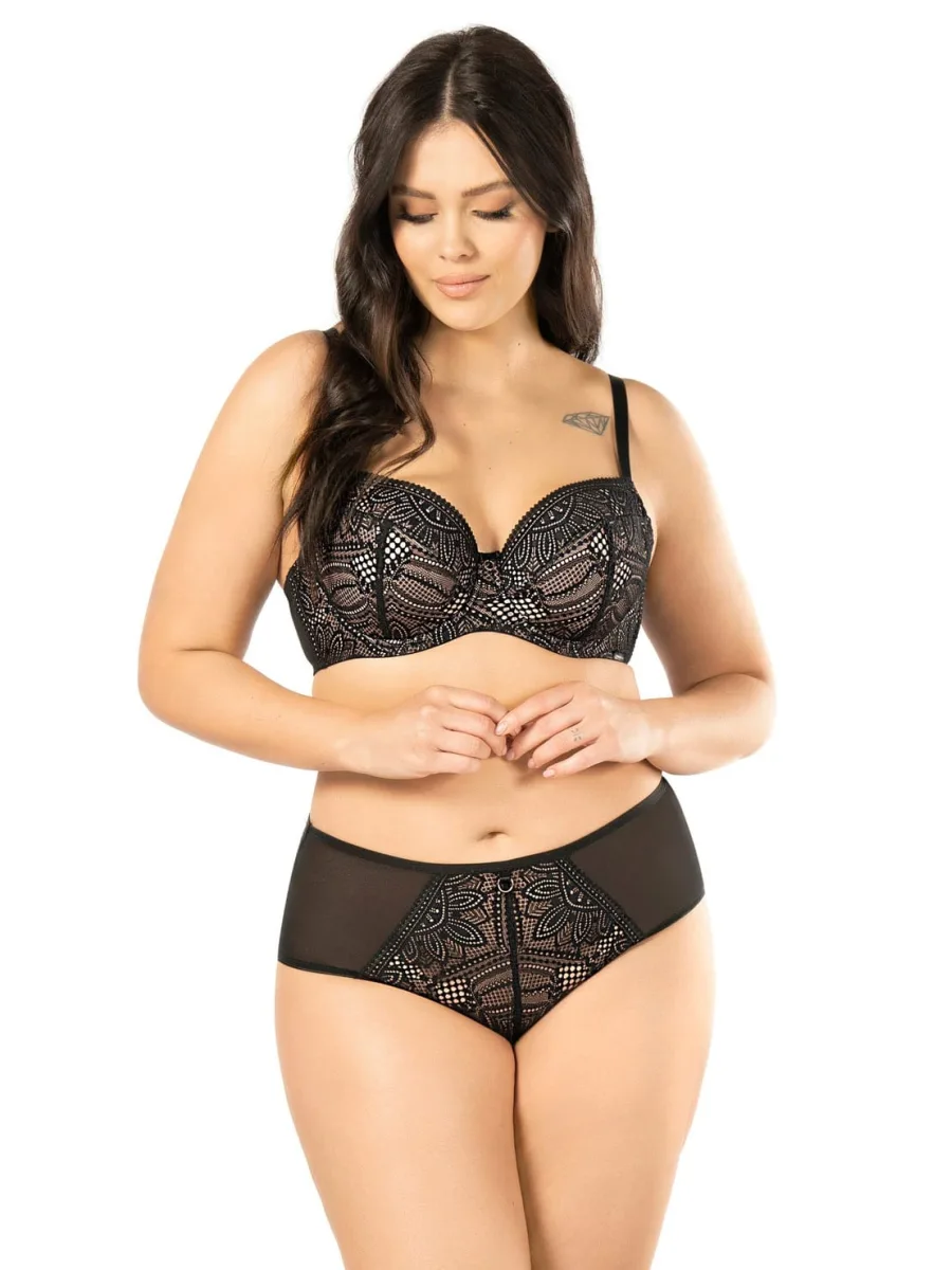 High-Waist-Slip aus Spitze Mefemi Desire – Raffinierte Kontrast-Silhouette