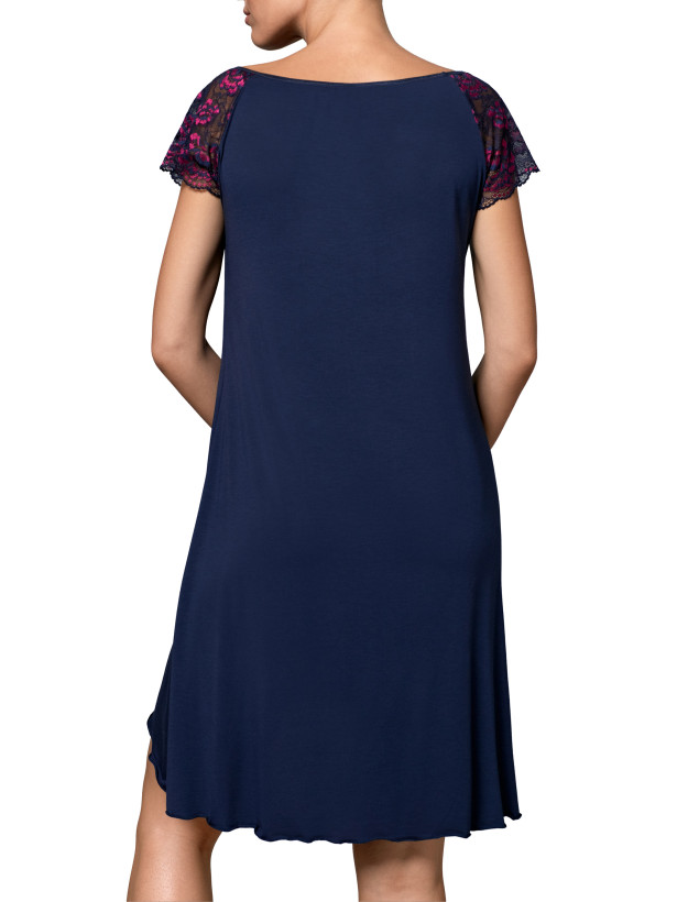 Viskose-Nachthemd mit Spitzenärmeln Mefemi Sabrina – Kühlende Nachtwäsche