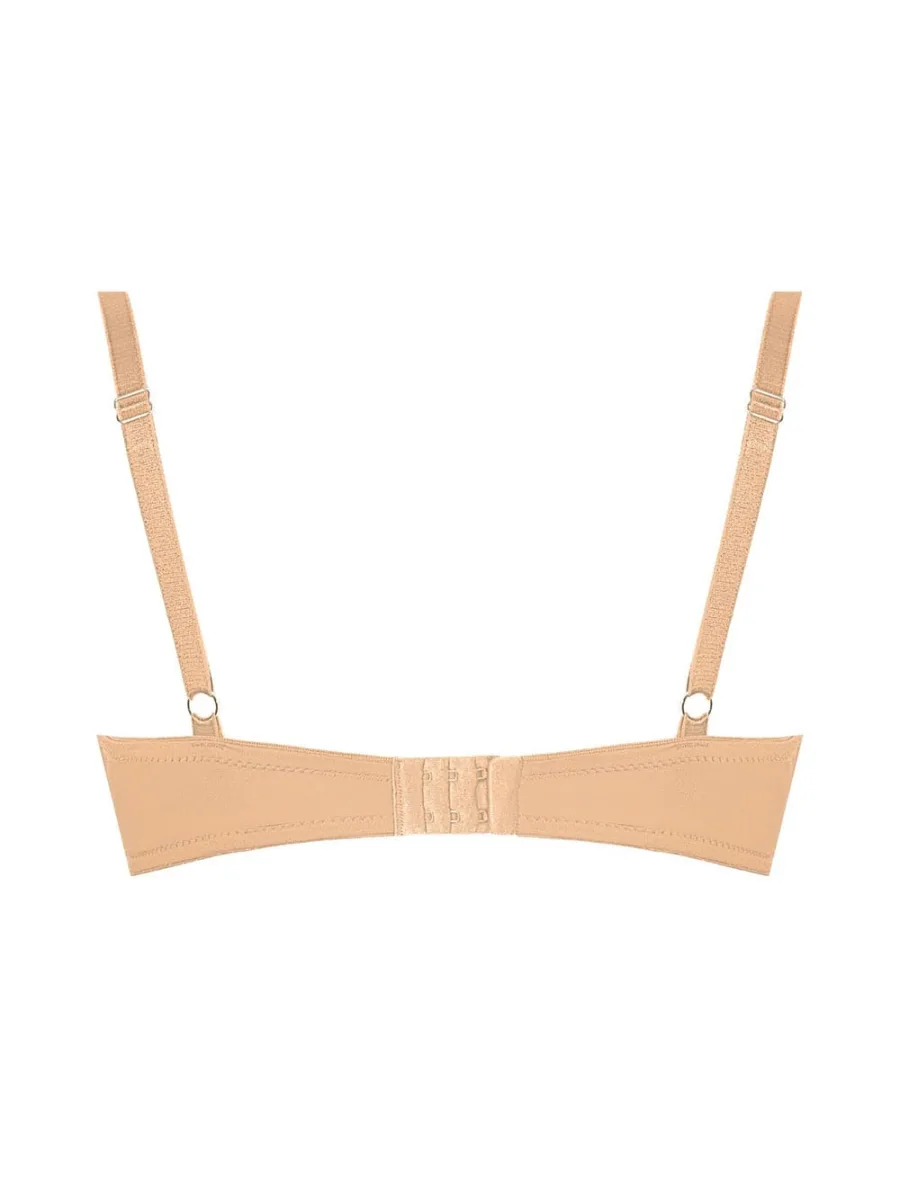 Nude Lace Wireless Push-Up Bra Mefemi Clarisa – Deep Plunge Comfort