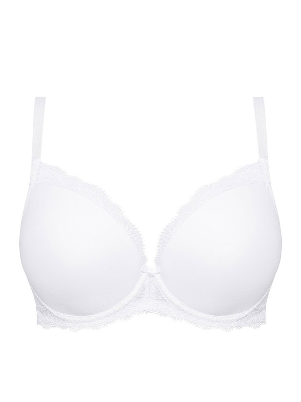 Lace-Trim Push-Up Bra Mefemi Pepite – White Removable Padding