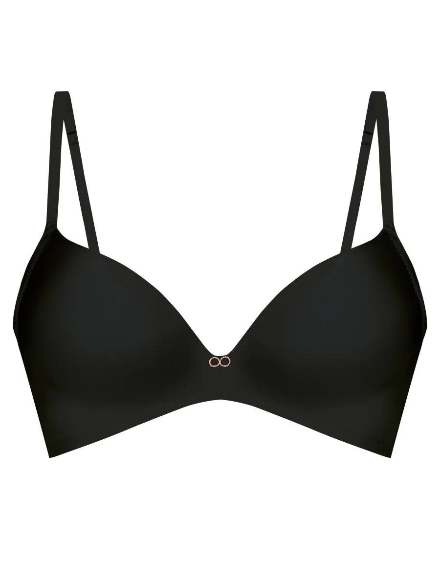 Nahtloser Push-up-BH Mefemi Amelia Schwarz – Bügelloser Plunge-Halt
