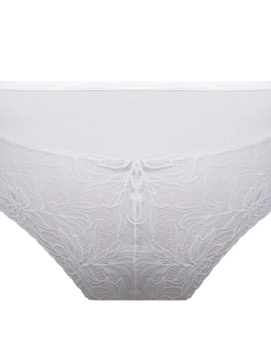 White Lace High-Waisted Panties Mefemi Laura – Smooth Silhouette Control