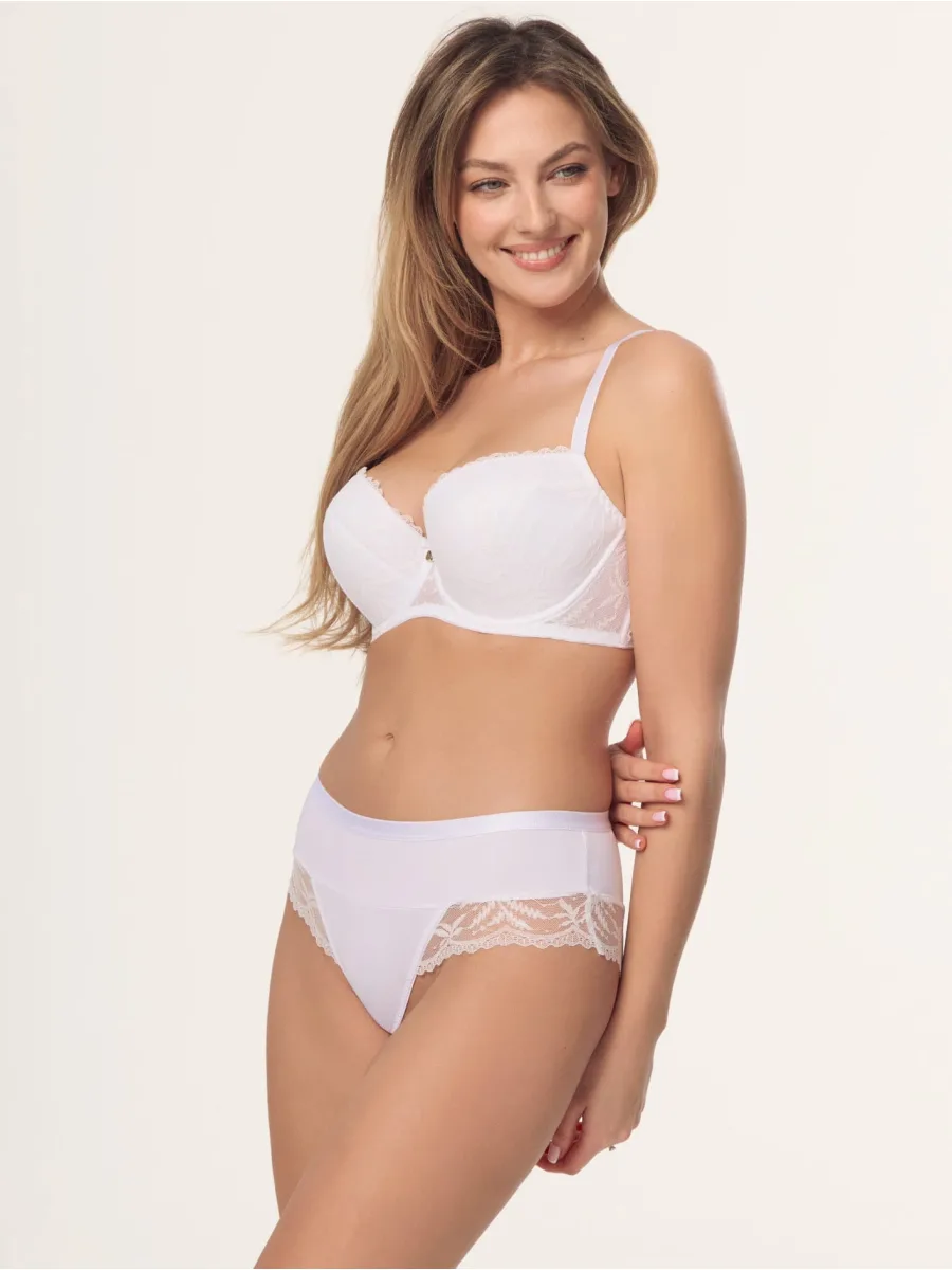 White Lace Padded Bra Mefemi Petra – Cotton-Lined Comfort