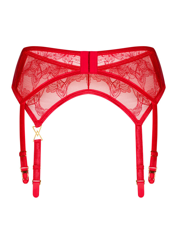 Red Garter Belt Obsessive Aliosa — Lace