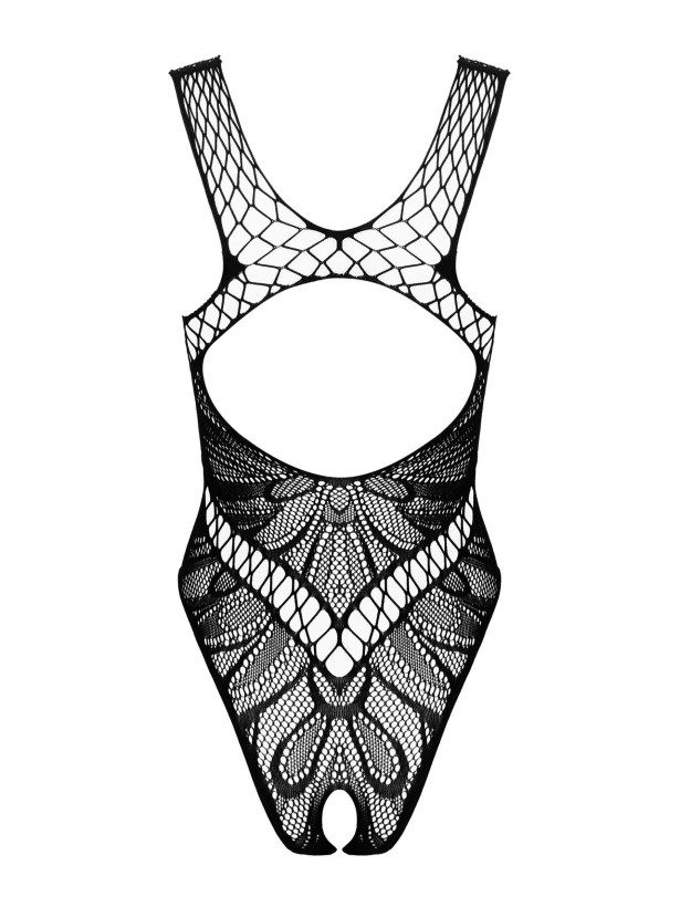 Black Knitted Teddy Obsessive B138 — Open Crotch