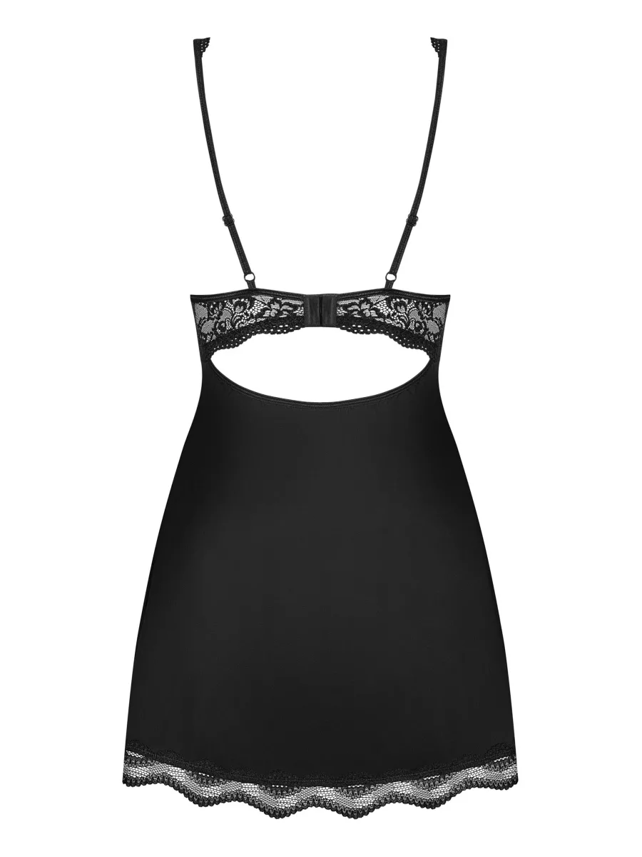 Black Babydoll Set Obsessive Luvae — Lace Nightgown