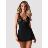 Black Babydoll Set Obsessive Luvae — Lace Nightgown