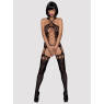 Black Bodystocking Obsessive G313 — Geometric Lace