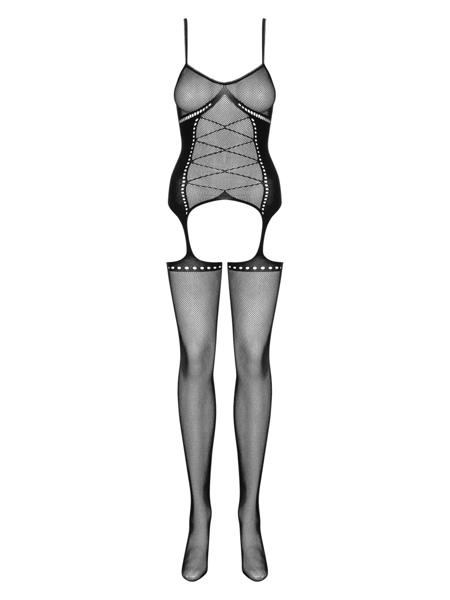 Black Bodystocking Obsessive G314 — Open Crotch