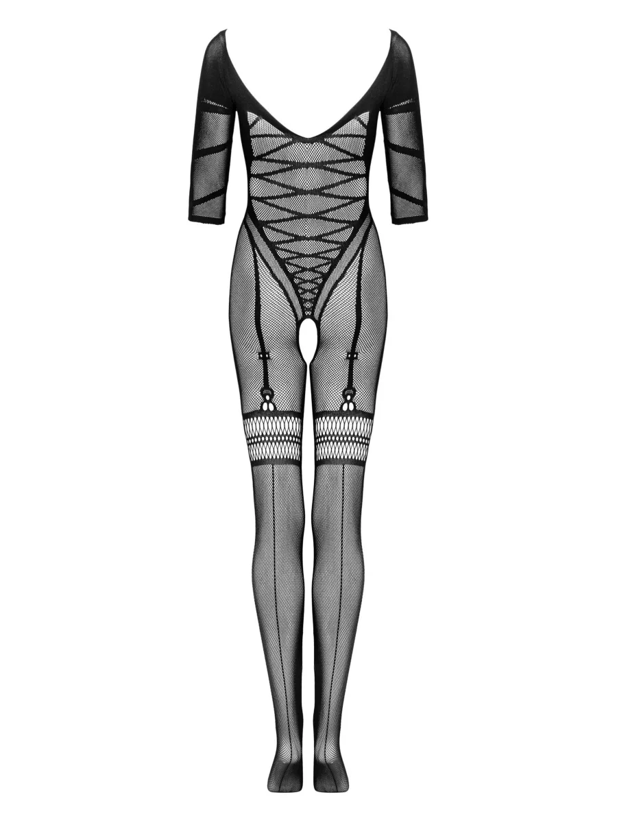 Black Bodystocking Obsessive G329 — Open Crotch