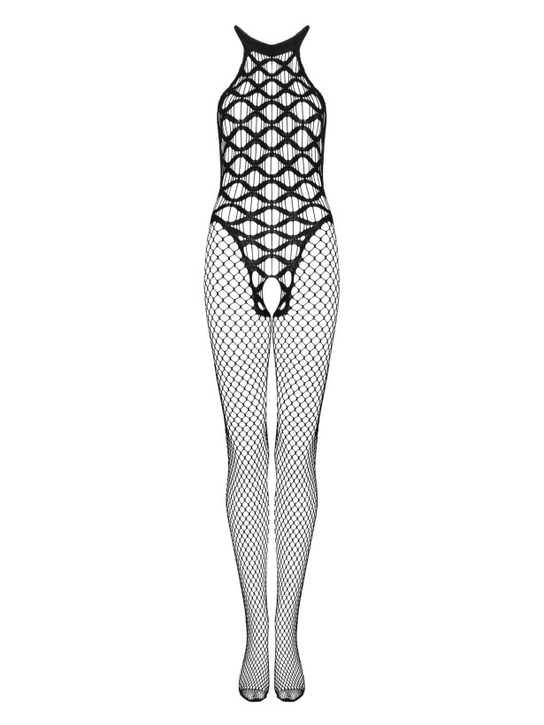 Black Bodystocking Obsessive G332 — Crotchless Mesh
