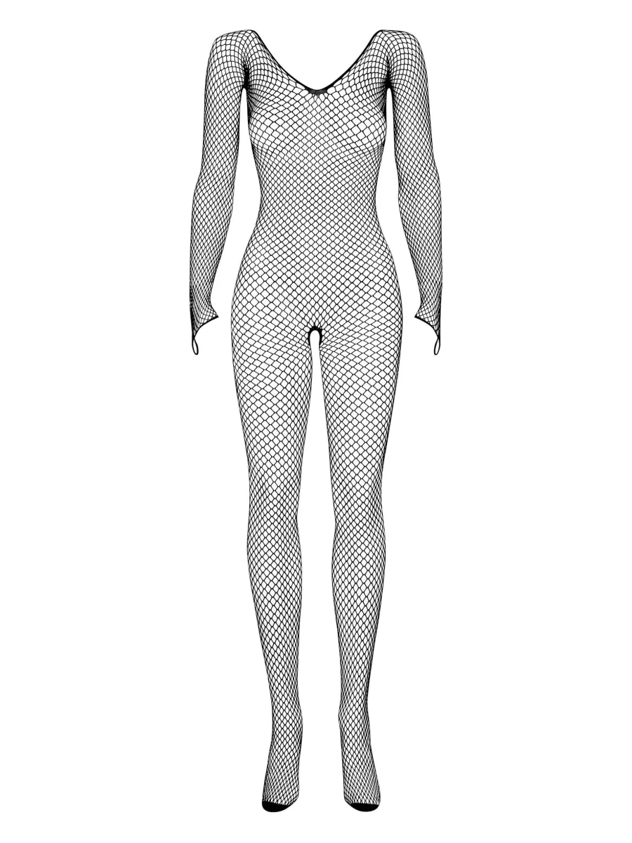Black Bodystocking Obsessive N109 — Open Crotch