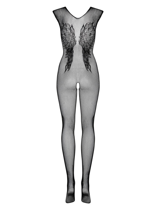 Obsessive N112 Verführerischer Bodystocking mit Flügel-Spitzenmuster