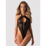 Black Bodysuit Obsessive 830-TEG-1 — Open Front