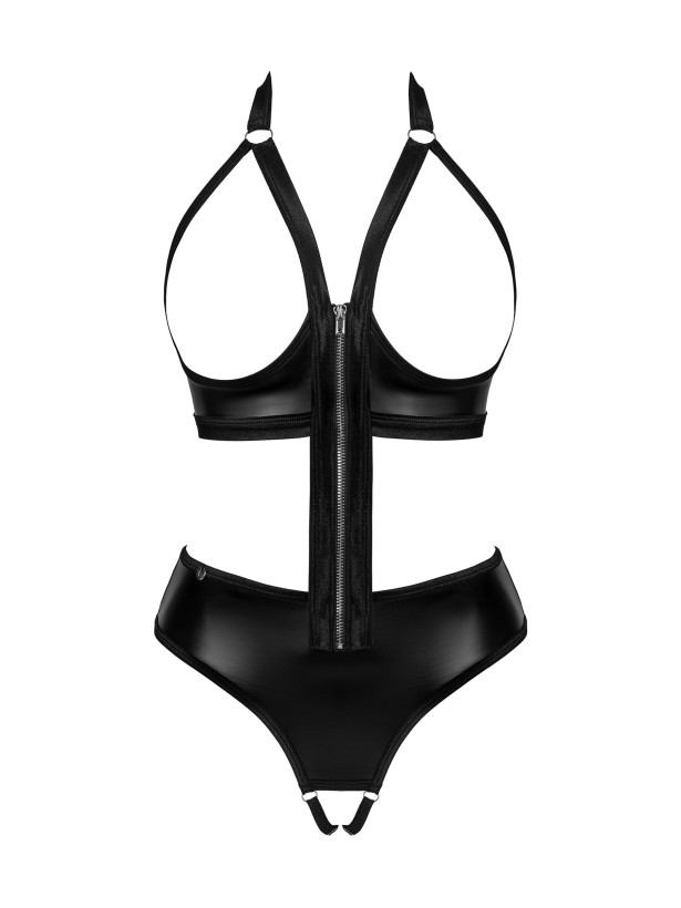 Black Bodysuit Obsessive Norides — Crotchless Teddy