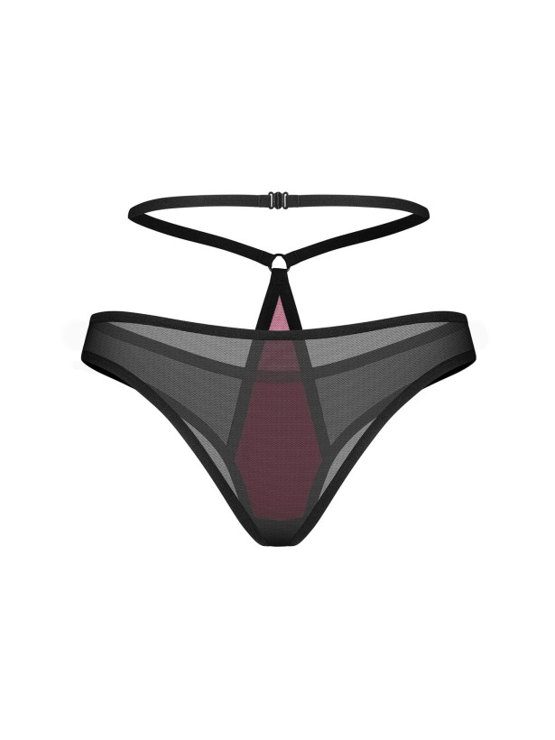Black Burgundy Panties Obsessive Exquisite Parisel — Straps