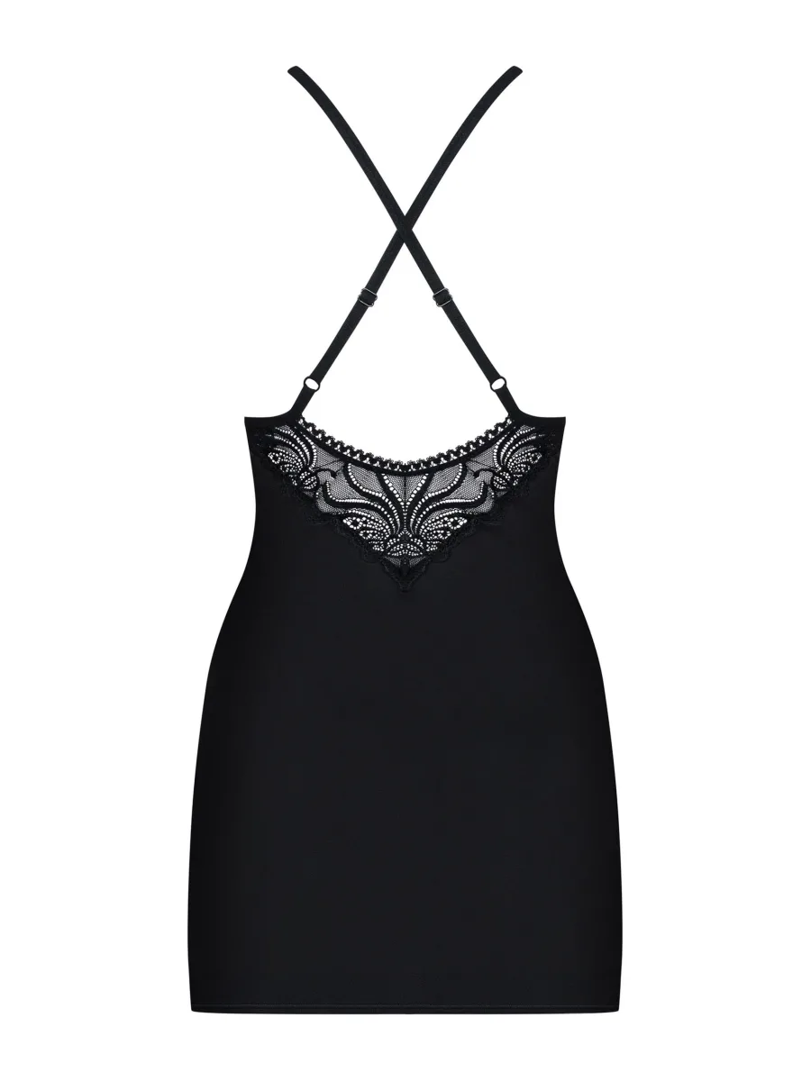 Black Chemise Obsessive 828-CHE-1 — Lace Lingerie