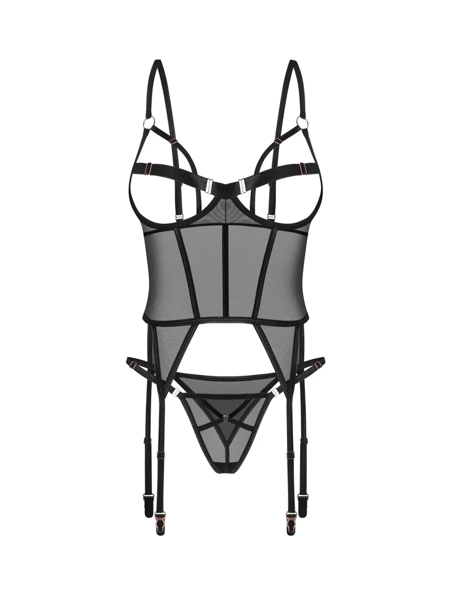 Black Corset Obsessive Euridia — Open Cup