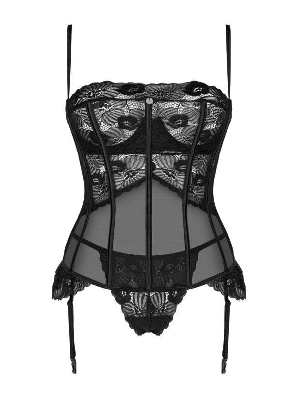 Black Corset Set Obsessive Serena Love — Lace
