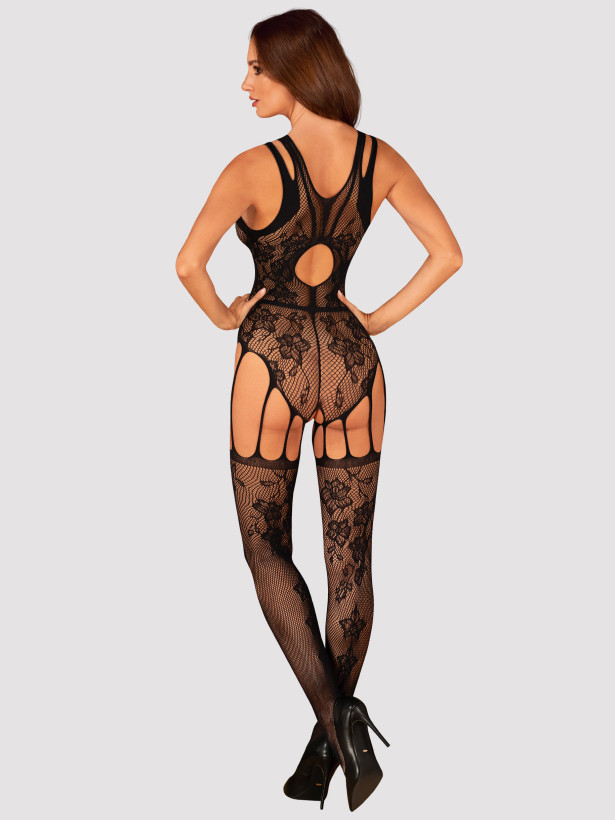 Black Floral Bodystocking Obsessive F239 — Sexy Teddy