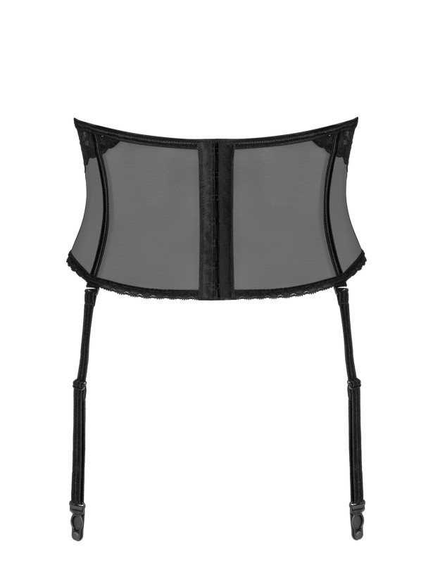 Obsessive Serena Love Breiter schwarzer Strumpfgürtel mit abnehmbaren Strapshaltern